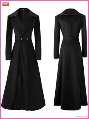 Victorian Steampunk Double Breasted Long Trench Coat